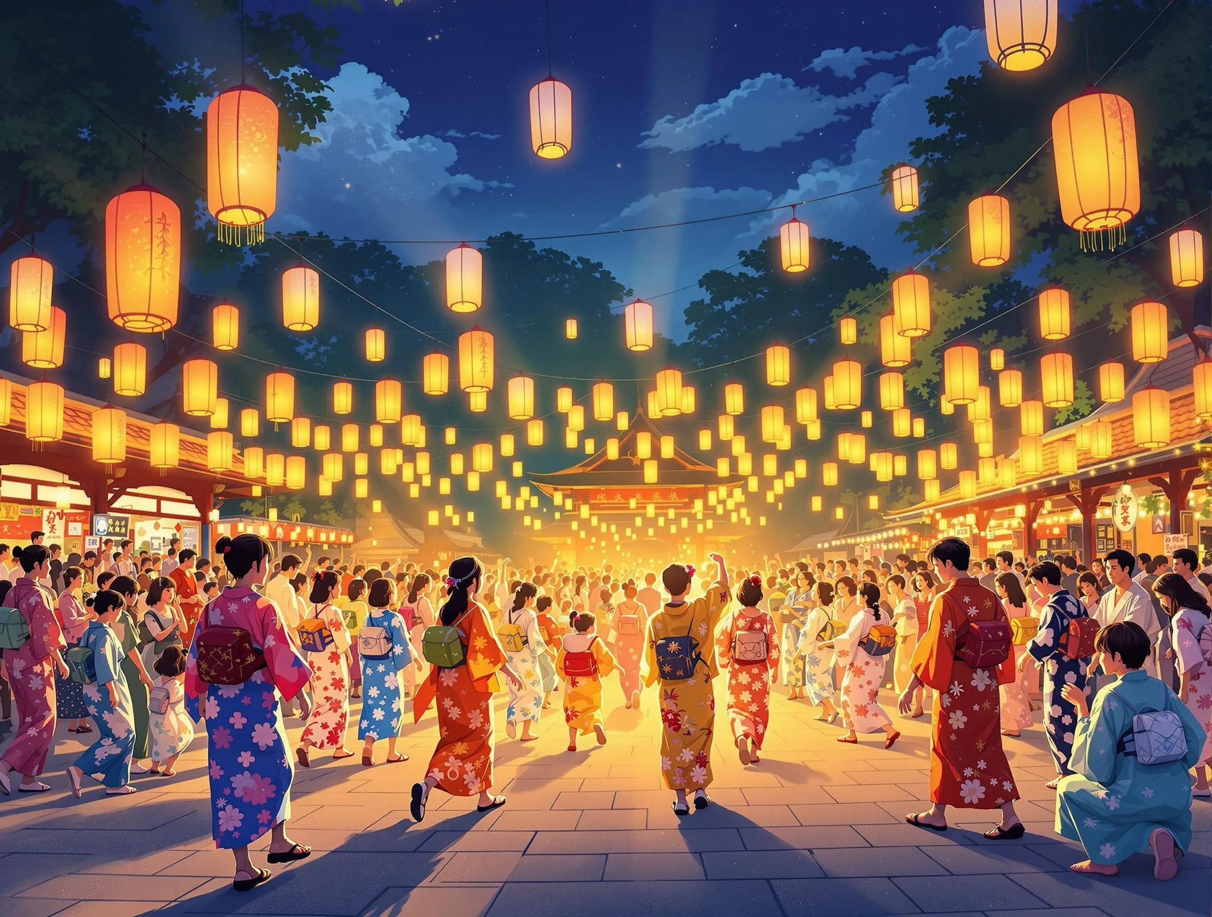 昭和の夏の盆踊りアニメ系♪